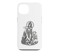 Krishna Flûte de dévotion sacrée divinité hindoue Coque pour iPhone 13