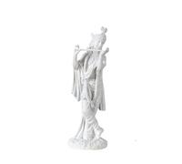 Krishna Statue en résine - Déité indienne jouant de la flûte, décoration élégante pour la maison et le bureau, art spirituel d'Asie du Sud-Est pour temple, autel, méditation, idée cadeau unique