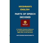 KRISHNAN'S ENGLISH: PARTS OF SPEECH DECODED: A Complete Grammar Reference for Competitive Examinations (IBPS, SSC, & Civil Services)