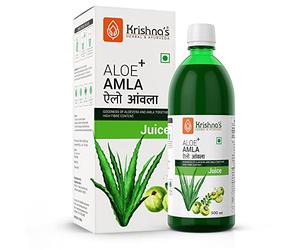 Krishna's Aloe Vera Amla Mix Juice - 500 ml | Un mélange parfait pour un corps sain | Pour des cheveux, une peau, une digestion et une immunité sains
