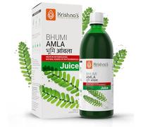 KRISHNA'S HERBAL & AYURVEDA Bhumi Jus Amla - 1000 ml | Détoxifiant naturel pour le foie | Renforce le système digestif | Jus sans sucre sans couleur ni arôme ajoutés