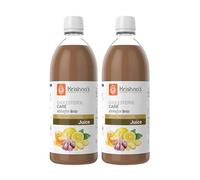 KRISHNA'S HERBAL & AYURVEDA Jus de soin du cholestérol - 500 ml (lot de 2) | Contient du miel avec du cidre de pomme, du gingembre et de l'ail, sans sucre, aide à la digestion, fabriqué en Inde