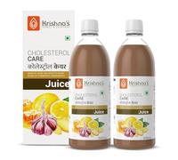 KRISHNA'S HERBAL & AYURVEDA Jus de soin du cholestérol - 500 ml (lot de 2) | Contient du miel avec du cidre de pomme, du gingembre et de l'ail, sans sucre, aide à la digestion, fabriqué en Inde