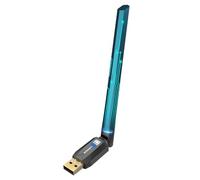 Krisnorey Adaptateur Bluetooth 6.0 longue portée pour PC, Plug n Paly | Antenne PA 5dBi à gain élevé intégrée pour ordinateur portable Windows 11/10/8.1, paire d'écouteurs Bluetooth, haut-parleur