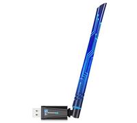 Krisnorey Adaptateur USB 2 en 1 Wi-Fi 6 Bluetooth 5.4 pour PC portable, 5 dBi à gain élevé AX900 2,4 G/5 GHz sans fil WiFi Network Dongle Auto-Driver pour Windows 11 10 ordinateur de bureau, casque