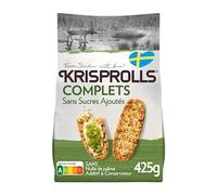 KRISPROLLS - Petits Pains Suédois Complets - Sans Sucres Ajoutés - Sans Huile De Palme - Sans Additif Ni Conservateur - 425g