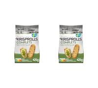 KRISPROLLS - Petits Pains Suédois Complets - Sans Sucres Ajoutés - Sans Huile De Palme - Sans Additif Ni Conservateur - 425g (Lot de 2)