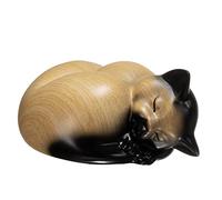 Kriss Art Urne en résine pour petit animal - Urne pour cendres de chat endormi (kaki)