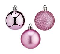 Krist+ Boules de Noël Ø 5 cm 24 unités Rose Plastique