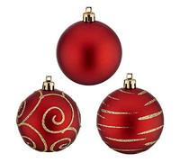 Krist+ Boules de Noël Ø 6 cm 30 unités Rouge PVC