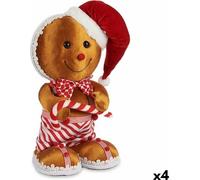 Krist+ Figurine de biscuit brun rouge en polystyrène 19 x 33 x 15 cm (4 pièces)