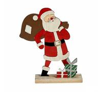 Krist+ Figurine décorative Blanc Rouge Vert Bois 5,5 x 23,5 x 19 cm (12 unités)