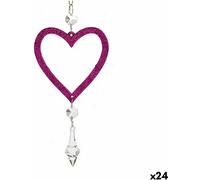 Krist+ Fuchsia Glitter Décorations de Noël en plastique 9 x 16 x 2 cm (24 pièces)