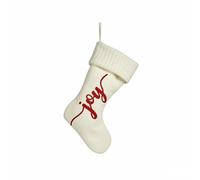 Krist+ Joy Lot de 12 Chaussettes de Noël Blanches en Tissu 28 x 4 x 46 cm