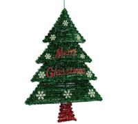 Krist+ Lot de 12 décorations de Noël à Suspendre pour Sapin de Noël avec lumière LED Rouge, Vert, polypropylène, 44 x 58,8 x 7 cm