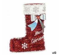 Krist+ Lot de 12 guirlandes de Noël décoratives en polypropylène Blanc/rouge 18 x 23 x 8 cm