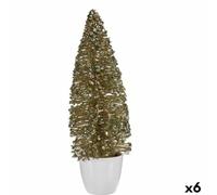 Krist+ Lot de 6 figurines décoratives Sapin de Noël en plastique Bronze doré 10 x 33 x 10 cm