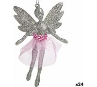 Krist+ paillettes argentées plastique fée décoration de Noël 8 x 12 x 5 cm (24 pièces)