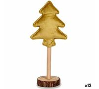 Krist+ Sapin de Noël Polyester Bois Doré 9,5 x 32 x 13 cm (12 unités)