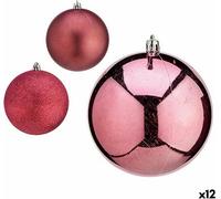 Krist+ Set de Boules de Noël rose plastique 10 x 11 x 10 cm (12 pièces) S3627620 - EAN : 4899888648673