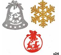 Krist+ Set de décorations de Noël rouge or argent plastique (24 pièces) S3627727 - EAN : 4899888655886