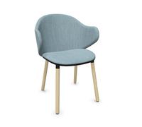 KRISTALIA chaise avec accoudoirs et piètement en bois DUA (Cat. C - Tissu et bois de hêtre massif)