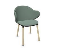 KRISTALIA chaise avec accoudoirs et piètement en bois DUA (Cat. D - Tissu et bois de hêtre massif)