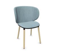 KRISTALIA chaise avec dossier grand et piètement en bois DUA (Cat. C - Tissu et bois de hêtre massif)