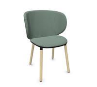 KRISTALIA chaise avec dossier grand et piètement en bois DUA (Cat. D - Tissu et bois de hêtre massif)