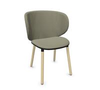KRISTALIA chaise avec dossier grand et piètement en bois DUA (Cat. F - Tissu et bois de hêtre massif)