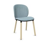 KRISTALIA chaise avec dossier petit et piètement en bois DUA (Cat. C - Tissu et bois de hêtre massif)
