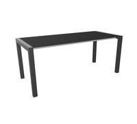 KRISTALIA table extensible SUSHI avec plateau en stratifié 177x80 cm (Linecompact noir - Pieds en aluminium peint Exclusive Space grey)