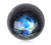 Kristallen bol-natuurlijke kvartsbol Boule de cristal de labradorite naturelle, pierre précieuse de guérison énergétique des chakras Reiki, figurine en quartz, décoration d'intérieur, cadeau fantaisie