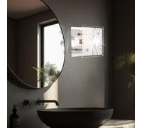 Applique murale en cristal, lampe en verre, lampe de couloir, métal chromé satiné, cristaux transparents, 1x douille G9, HxLxL 10x11x11cm