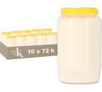 KRISTEN bougie commémorative 3 jours - blanc - set de 10 pièces