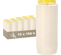 KRISTEN bougie commémorative 7 jours - blanc - set de 10 pièces