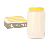 KRISTEN Bougie commémorative artisanale brûleur 3 jours - 72 heures de combustion - Blanc - Lot de 20 pièces - Pack économique - Bougie funéraire