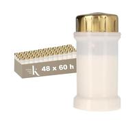 KRISTEN Bougies funéraires pour extérieur avec capot anti-tempête - Blanc - Lot de 48 bougies - Durée 3 jours (60 heures) - Bougie commémorative, Bougie de cimetière