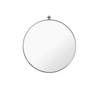 Kristina Dam Studio Dowel Miroir Rond Grand Acier/ Noyer