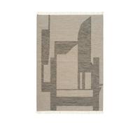 Kristina Dam Studio Tapis Kelim Contemporain Blanc Cassé/ Gris 200 cm