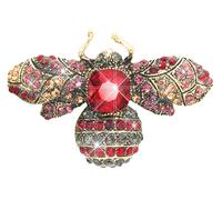 KristLand Broche De Abeilles Scarabée Vintage Broche Insectes Mignons épingles émail avec Cristal Broches Corsages Accessoires Bijoux Cadeaux Vêtements