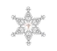 KristLand Broche En Forme De Flocon De Neige En Cristal Avec Perle Art Déco Rétro Cadeau De Mariage Pour Femme