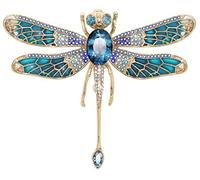 KristLand Broche Libellule épingles Broches Corsages avec des Pierres De Cristal Scintillantes Badges Broches De Vêtements Bijoux Coffrets Cadeaux pour Femmes Dames