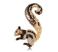 KristLand Broche Vintage en Forme De Lapin en Cristal pour Corsage Style Rétro Joli Lapin Cadeau d'anniversaire pour Homme Et Femme