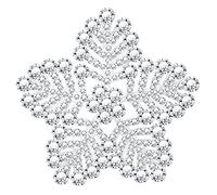 KristLand Crystal Broche Flocon De Neige Broche pour Mariée Art Déco Vintage Fleurs Mariage Fiançailles Party Demoiselle d'honneur Noël Echarpe Cadeaux pour Dames
