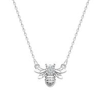 KristLand Pendentif en Argent Sterling S925 Plaqué Or Massif en Forme d'abeille avec Oxyde De Zirconium Chaîne élégante pour Femme Petite Amie Femme Mère