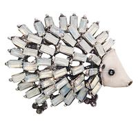 KristLand Vintage Animal Broche Tout Cristal Hérisson Broche épingle Corsage Art Décoratif Vintage Mignon Chien Broche épingle Fête Cadeaux pour Femmes Hommes