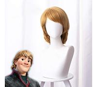 Kristoff Cosplay perruque 30 cm court droit résistant à la chaleur synthétique cheveux fête hommes hommes adulte perruque + bonnet gratuit chine comme image