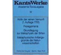 Kritik der reinen Vernunft Kant, Immanuel (Auteur)