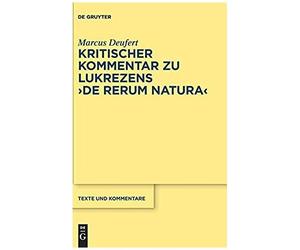 Kritischer Kommentar Zu Lukrezens "De Rerum Natura